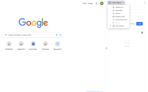 Link to Panel by NNT  from Chrome web store to be run with OffiDocs Chromium online