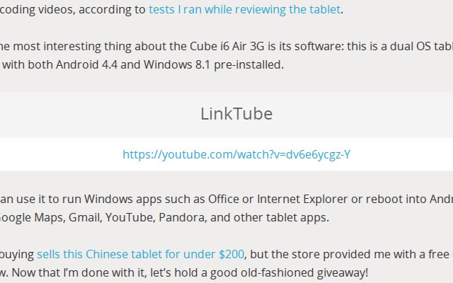 LinkTube mula sa Chrome web store na tatakbo sa OffiDocs Chromium online