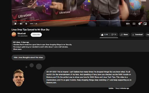 Linus Knows Better  from Chrome web store to be run with OffiDocs Chromium online