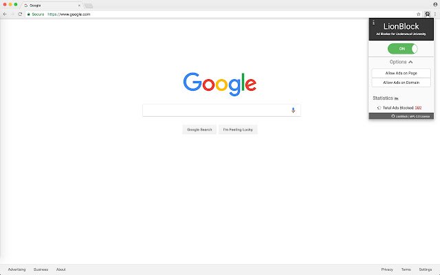 LionBlock  from Chrome web store to be run with OffiDocs Chromium online