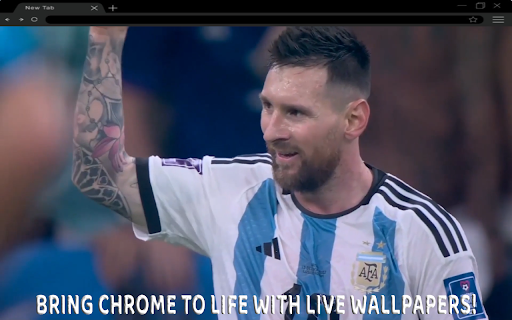 Lionel Messi: Iconic Goal Celebration Live Wallpaper  from Chrome web store to be run with OffiDocs Chromium online