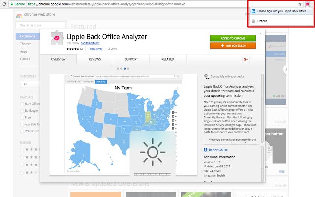 Chrome 网上商店的 Lippie Back Office Analyzer 将与 OffiDocs Chromium 在线运行