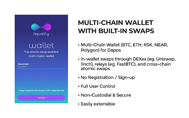 Liquality Wallet  from Chrome web store to be run with OffiDocs Chromium online
