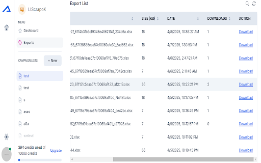 LIScrapoX  from Chrome web store to be run with OffiDocs Chromium online