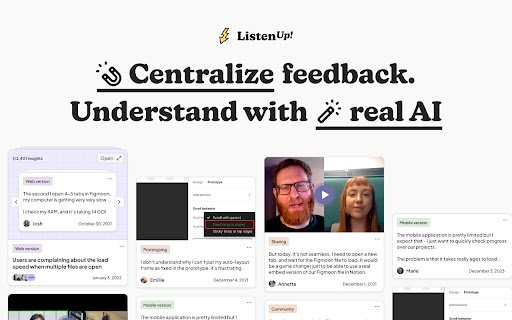 ListenUp! Record Interviews, Capture Feedback  from Chrome web store to be run with OffiDocs Chromium online
