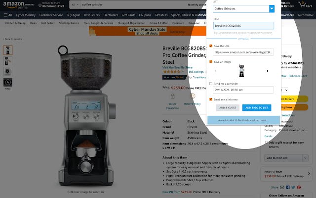 Listium Quick Add  from Chrome web store to be run with OffiDocs Chromium online