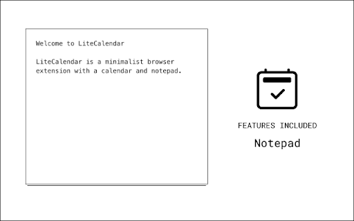 LiteCalendar  from Chrome web store to be run with OffiDocs Chromium online
