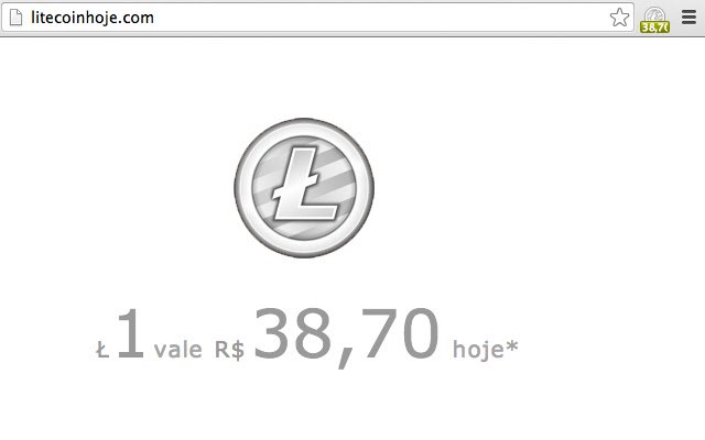 Litecoin Hoje  from Chrome web store to be run with OffiDocs Chromium online