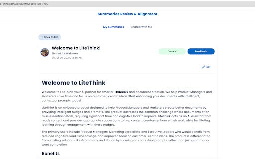 LiteThink  from Chrome web store to be run with OffiDocs Chromium online