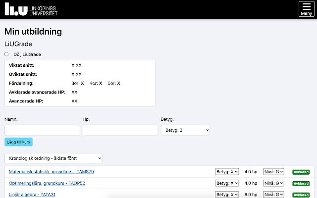 LiUGrade daripada kedai web Chrome untuk dijalankan dengan OffiDocs Chromium dalam talian