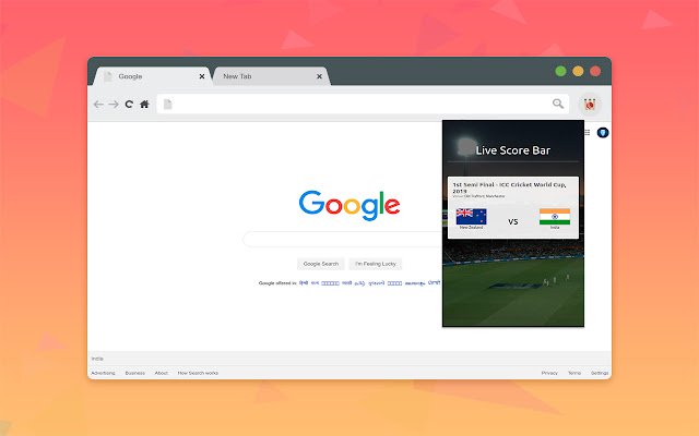 Панель результатів крикету в прямому ефірі з веб-магазину Chrome, яку можна запускати за допомогою OffiDocs Chromium онлайн