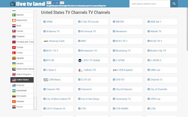 Live TV Land Смотрите прямые телетрансляции из интернет-магазина Chrome, которые будут запускаться с помощью онлайн-версии OffiDocs Chromium