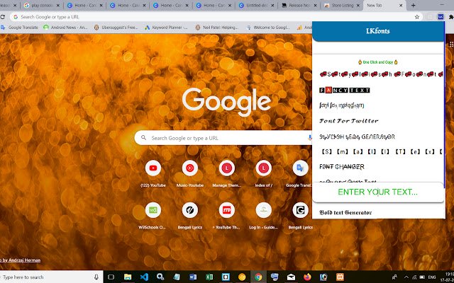 LKfonts  from Chrome web store to be run with OffiDocs Chromium online