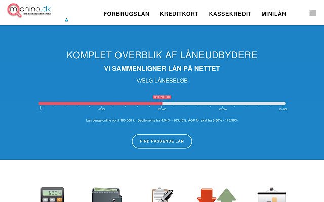 Lån Penge Låneberegner de Chrome web store se ejecutará con OffiDocs Chromium en línea