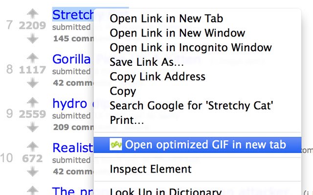 Load GIFs faster with gfycat  from Chrome web store to be run with OffiDocs Chromium online