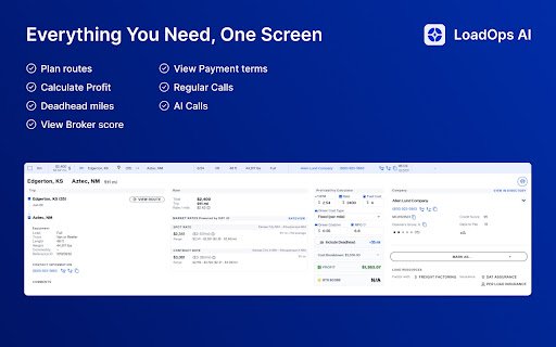 LoadOps AI  from Chrome web store to be run with OffiDocs Chromium online