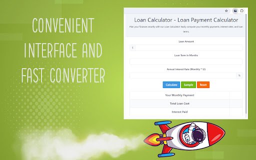 Loan Calculator Loan Payment Calculator  from Chrome web store to be run with OffiDocs Chromium online