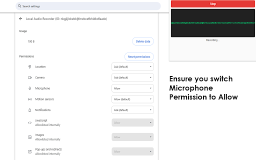 Local Audio Recorder  from Chrome web store to be run with OffiDocs Chromium online Local Audio Recorder  from Chrome web store to be run with OffiDocs Chromium online