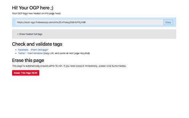 Localhost Open Graph Checker  from Chrome web store to be run with OffiDocs Chromium online