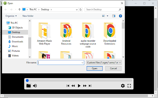 Local Media Player  from Chrome web store to be run with OffiDocs Chromium online