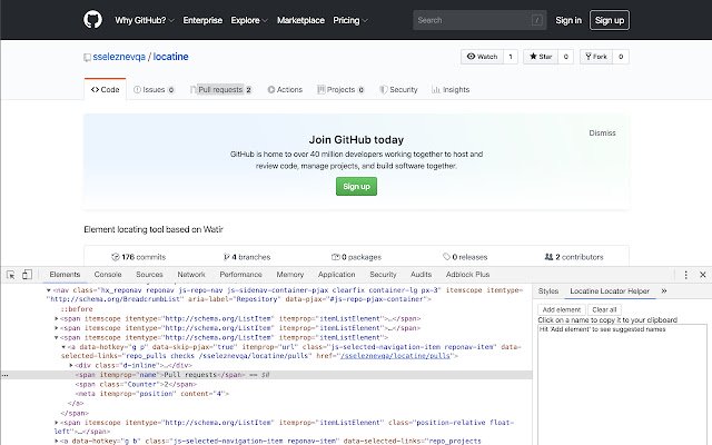 Locatine Locator Helper  from Chrome web store to be run with OffiDocs Chromium online