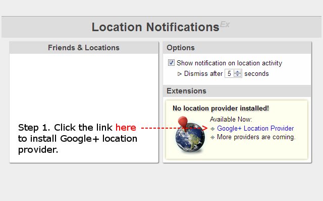 Las notificaciones de ubicación (Ex) de Chrome web store se ejecutarán con OffiDocs Chromium en línea