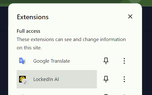 LockedIn AI  from Chrome web store to be run with OffiDocs Chromium online