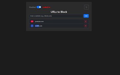 LockedIn Site Blocker from Chrome web store to be run with OffiDocs Chromium online LockedIn Site Blocker from Chrome web store to be run with OffiDocs Chromium online
