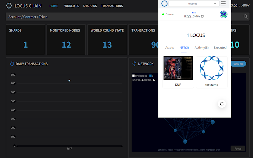 Locus Chain Wallet (For Testnet)  from Chrome web store to be run with OffiDocs Chromium online