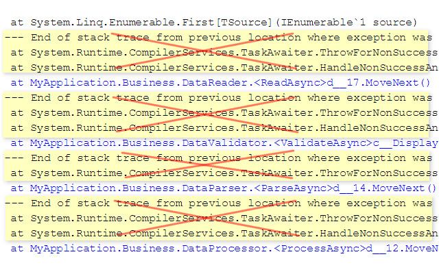Loggly stacktrace formatter  from Chrome web store to be run with OffiDocs Chromium online
