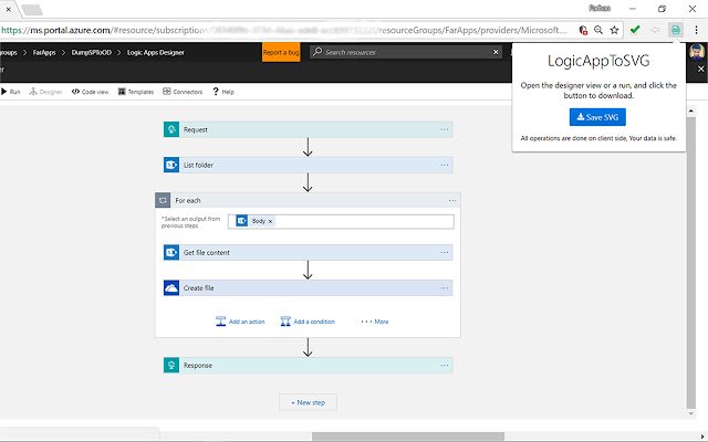 LogicAppToSVG  from Chrome web store to be run with OffiDocs Chromium online