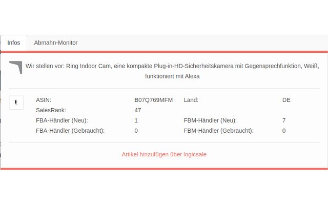 ปลั๊กอินเบราว์เซอร์ logicsale amazon จาก Chrome เว็บสโตร์ที่จะรันด้วย OffiDocs Chromium ออนไลน์