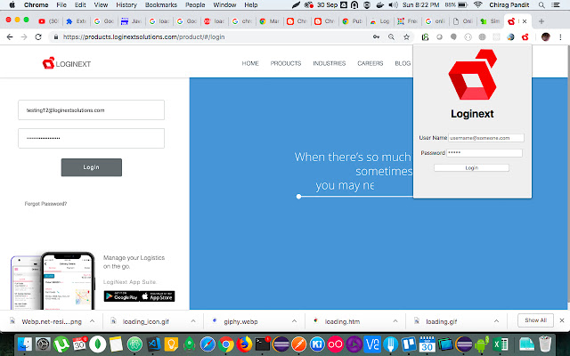 Loginext vom Chrome Web Store, um mit OffiDocs Chromium online ausgeführt zu werden