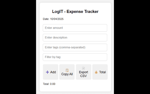 LogIT  from Chrome web store to be run with OffiDocs Chromium online