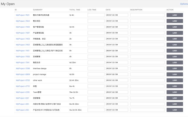 Log Masa daripada kedai web Chrome untuk dijalankan dengan OffiDocs Chromium dalam talian