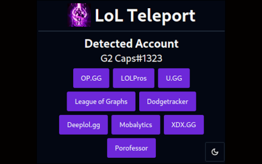 LoL Teleport  from Chrome web store to be run with OffiDocs Chromium online