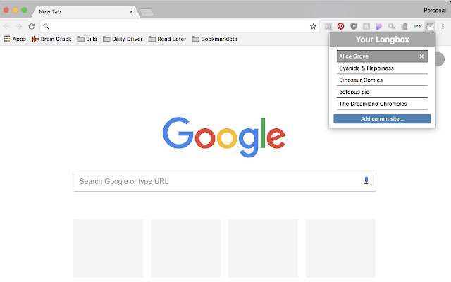 Longbox  from Chrome web store to be run with OffiDocs Chromium online
