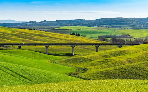 Long bridge and green grass  from Chrome web store to be run with OffiDocs Chromium online