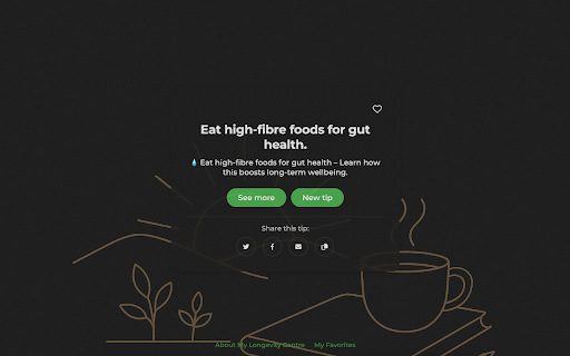 Longevity Tip of the Day  from Chrome web store to be run with OffiDocs Chromium online