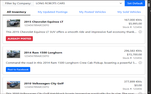 Long Listings Extension  from Chrome web store to be run with OffiDocs Chromium online