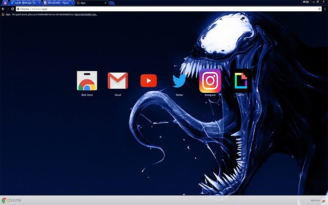Long tongue of blue Venom (ART) 1920X1080 HD  from Chrome web store to be run with OffiDocs Chromium online