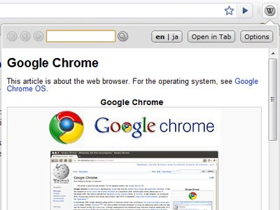 Lookup Companion for Wikipedia  from Chrome web store to be run with OffiDocs Chromium online