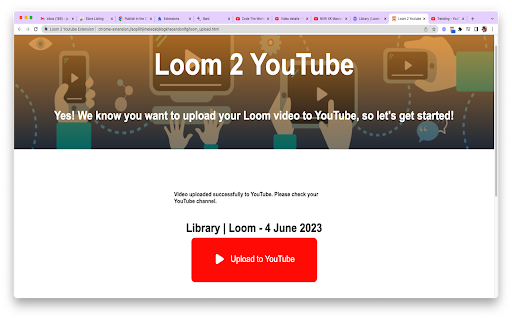 Loom 2 Youtube Extension  from Chrome web store to be run with OffiDocs Chromium online