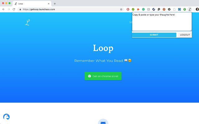 Loop: A newsletter from yourself  from Chrome web store to be run with OffiDocs Chromium online