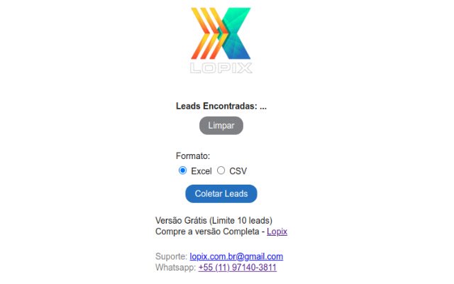 Lopix Gmaps Leads de Chrome web store se ejecutará con OffiDocs Chromium en línea