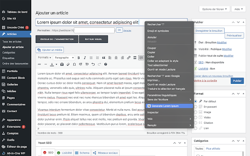Lorem Ipsum Generator  from Chrome web store to be run with OffiDocs Chromium online