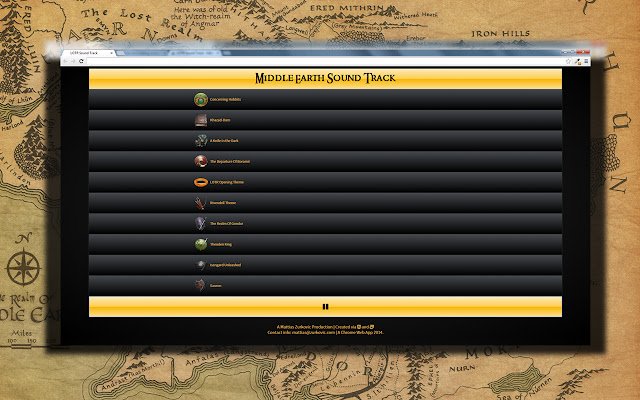 LOTR Sound Track  from Chrome web store to be run with OffiDocs Chromium online