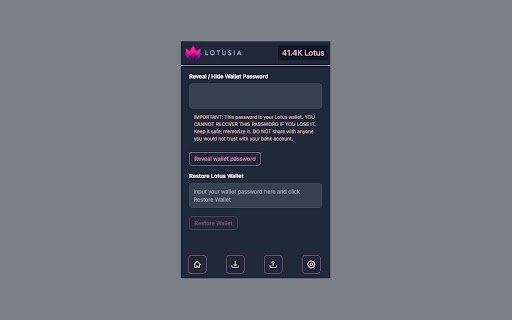 Lotusia  from Chrome web store to be run with OffiDocs Chromium online