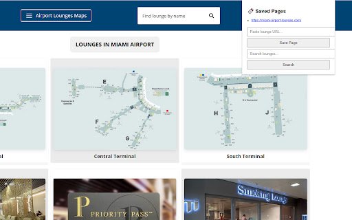 Lounges Miami Airport  from Chrome web store to be run with OffiDocs Chromium online