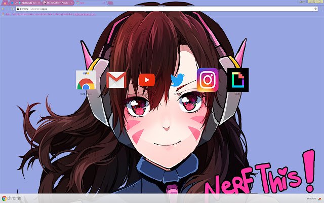 Lovely girl loves to play in Overwatch | ART  from Chrome web store to be run with OffiDocs Chromium online